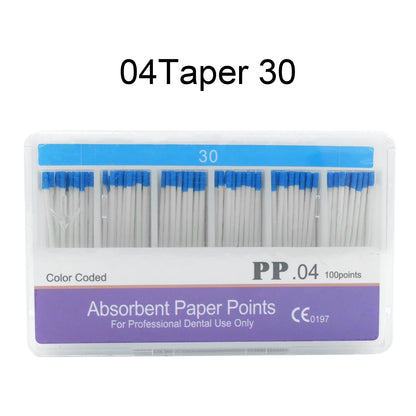 WELLCK 1 Box Dental Absorbent Paper Points Sterile Mixed Sizes 02 04 06 Taper 15-40# For Dentist Use Dentistry Materials