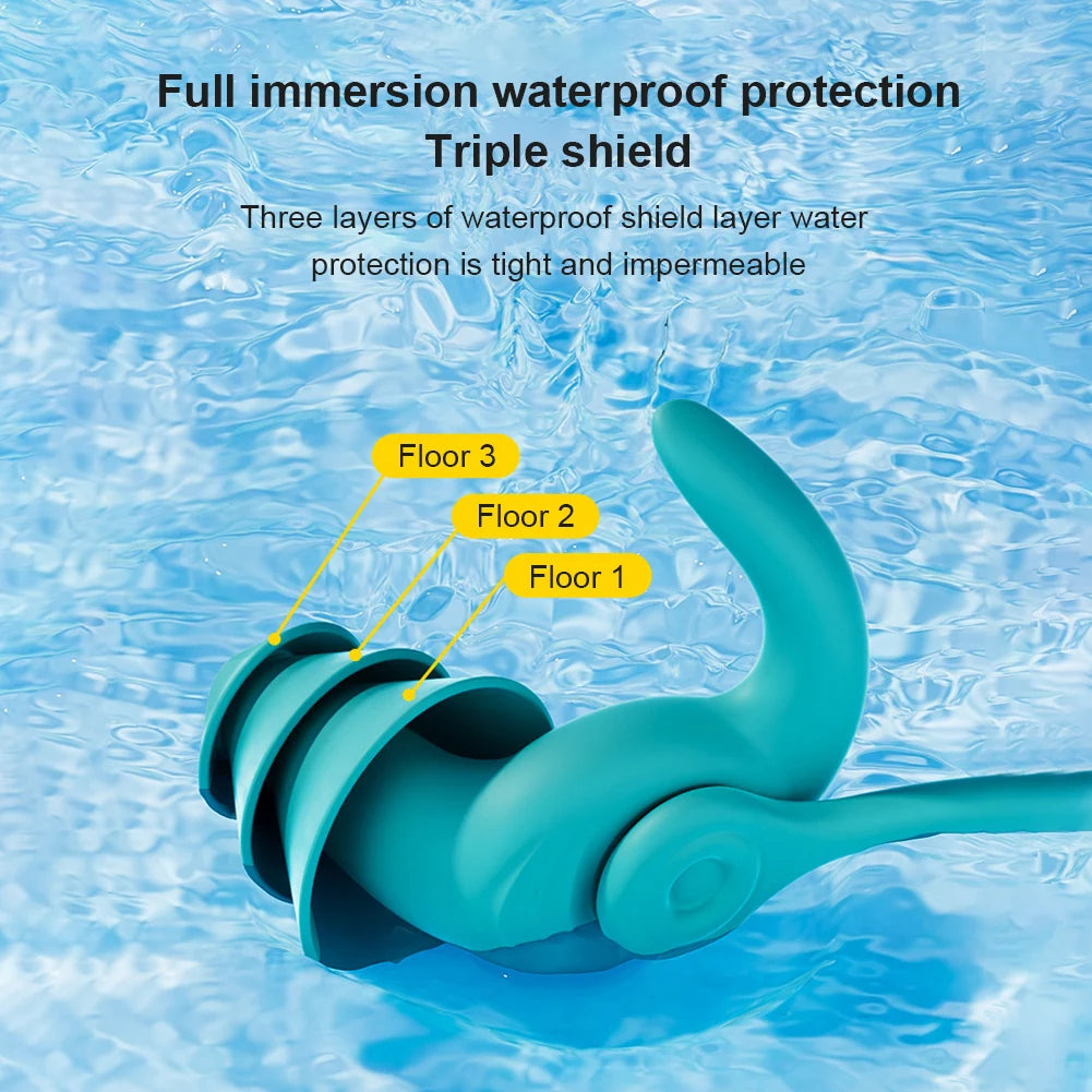 Swim Ear Plugs Silicone Waterproof Anti-noise Pool Accessories Swimming Earplugs Water Sports Swim Swimming Ear Plugs