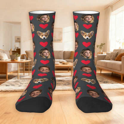 Customized socks for men and women Face-themed funny expression socks Personalized photo-customized socks Birthday gifts