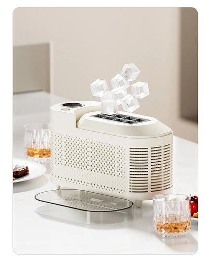 Electric Small Ice Maker Home Dormitory Office Camping Ice Automatic Ice Making Box Ice Machine Home Car Dual Use 12/110/220V