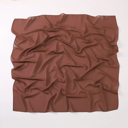 90*90cm Square Chiffon Hijab Scarf Women Solid Color Muslim Soft Head Scarf Islamic Shawls and Wraps Headband Musulman Scarves