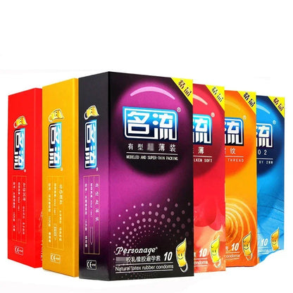 PERSONAGE 60PCS Condoms Ultra Thin Particle Spike Condom Spike Intimate Lubricated Adult Sex Product Contraception for Men