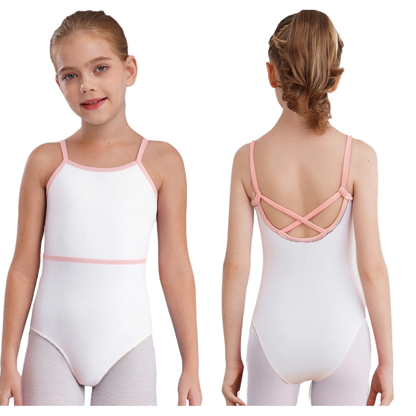 New Girls Ballet Leotards Kids Child Sleeveless Fairy Butterfly Wing Hollow Stitching Gymnastics Leotard Professional Stage Wear