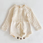 2025 Spring Baby Clothes Girls Romper Autumn Long Sleeve Baby Girl Knit Hollow Out Rompers Baby Jumpsuit Baby Clothes