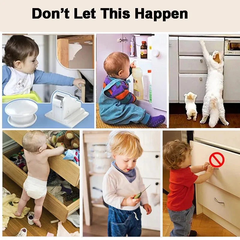 No Drills, No Tools Required - Our Magnetic Child Safety Locks are Easy to Install and Perfect for Cabinets and Drawers