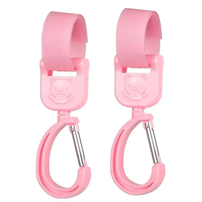 Universal Outdoor Stroller Accessories Baby Pram Hooks Rotate Hanging Bag 360 Degree Cart Organizer Storage Bag Hanger