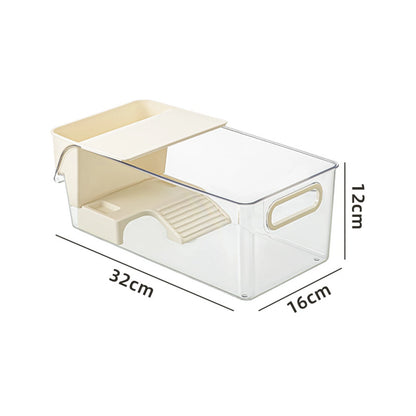 Turtle Tank with Basking Ramp Reptile Habitat Tank Resting Accessories for Amphibians Tortoises Feeding Container
