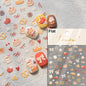 5D Cute Rabbit Love Heart Peach Blossom Flower Yellow Nail Art Stickers Bowknot DIY Self Adhesive Rhinestone Manicure Decals