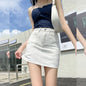 Smvp White Denim Skirts Women Spring Summer Korean High Waist Package Hip Skirt Woman Casual Simple Wild Jean Mini Skirts