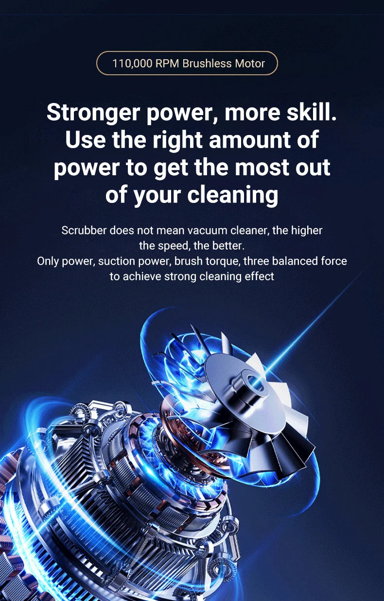 DIVEDEER 15000Pa Wireless Wet Dry Vacuum Cleaner Smart Cordless Mop Floor Cleaner Self-Cleaning Auto Suction Floor Washer
