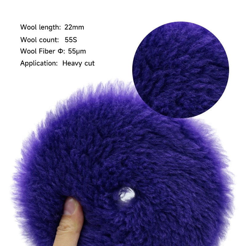 DETAILING 3"/5"/6" Wool Felt Polishing Pad Wool Wheel Buffer Auto Paint Care Buffing Pads for Car Polisher Remove Scratches