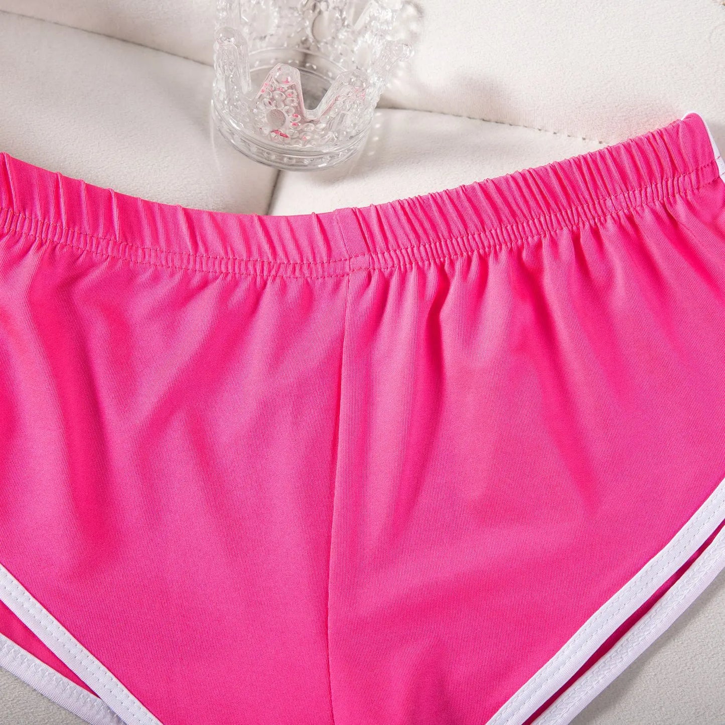 Sexy Running Elastic Sport Shorts Men's Summer Shorts Hot Pants Bar Nine Points Slim Fit Cotton Milk Silk Men's Fashion
