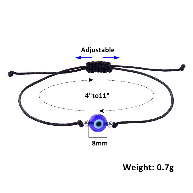 12 Chain Simple Exquisite Jewelry Evil Eye Woven Bracelet Set Rope Chain for Men and Women