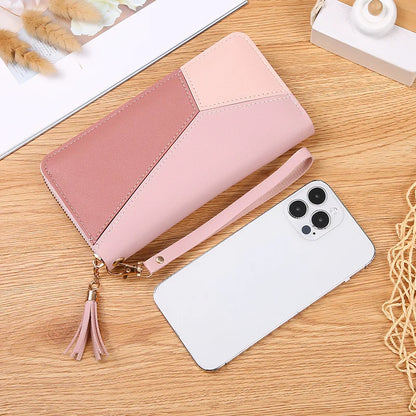 Fashion Zipper Wallets Womens Long Purses Handbags Coin Purse Cards Holder PU Leather Billfold Wallet