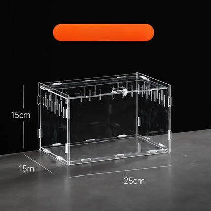 Reptile Habitat Terrarium Breeding Box Acrylic Case Nano Arboreal Tarantula Enclosure Spider Scorpion Bearded Dragon Habitat