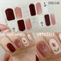 1PC Gel Nail Sticker Patch Slider Flower Gradient Color Back Glue Full Cover Waterproof Gel Nail Sticker UV Lamp Curing Manicur