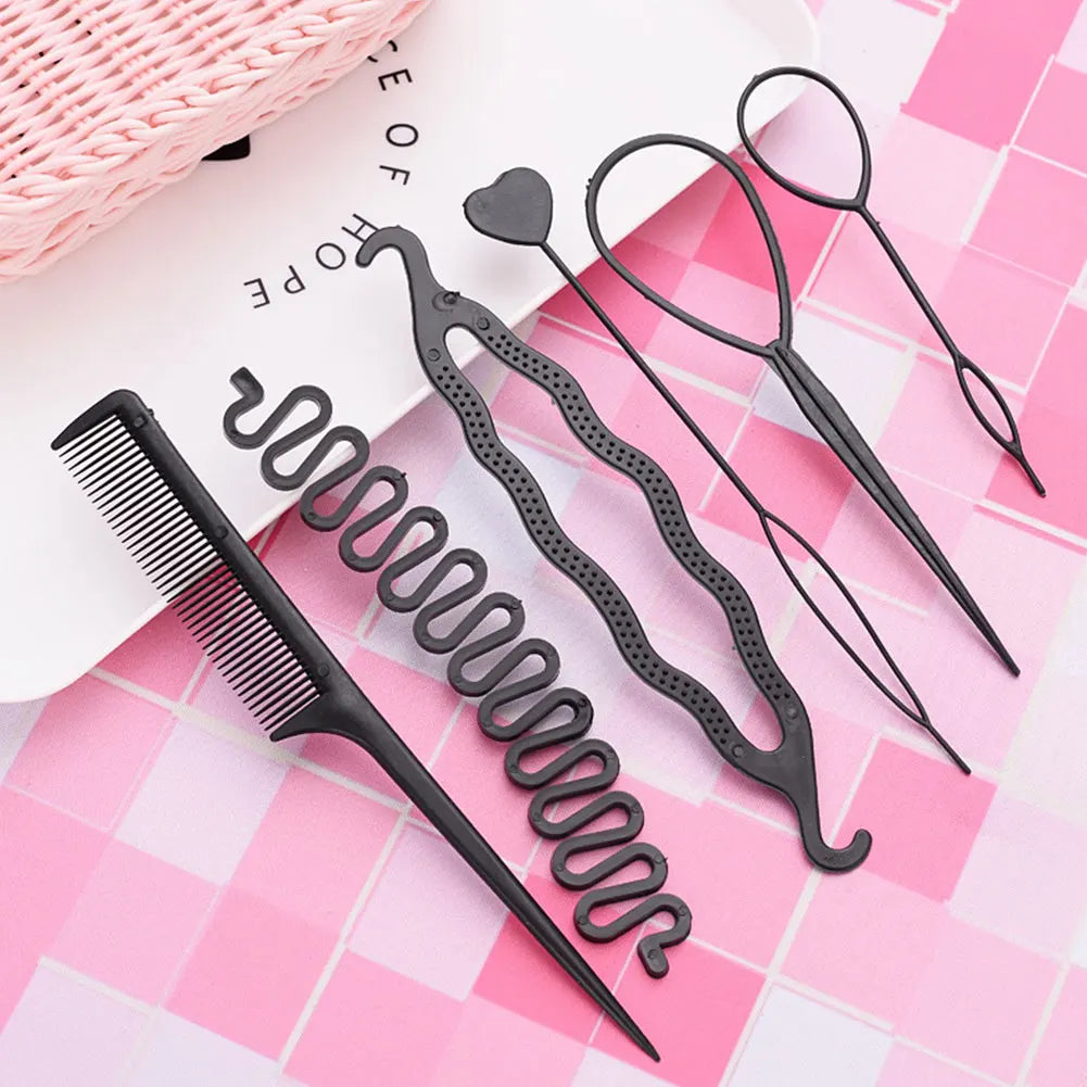 1Set Magic Hair Styling Tools Set DIY Braiding Braider Accessories Hairpin Twist Bun Barrettes Clips For Women Hairdressing