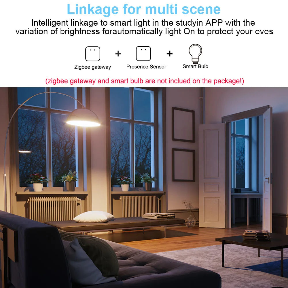 Tuya Zigbee/WiFi Smart Human Presence Sensor 24Ghz MmWave Radar Detection Luminance/Distance Support Home Assistant