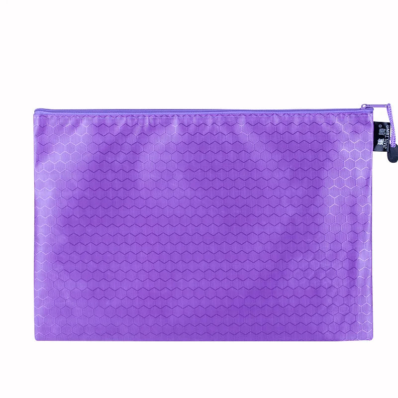 A4 Waterproof Canvas File Folders Football Pattern Thick File Bag Student Teacher Document Bag Business School Supplies