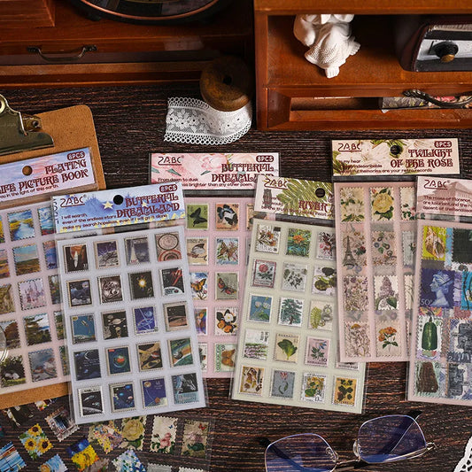 160 pcs/set Vintage Hand Account Stickers Stamp Handmade Materials DIY decoration Stickers