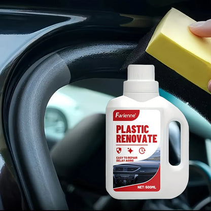 500ml Car Plastic Polishing Paste - Multi-Surface Polish for Leather, Plastic, Vinyl, Fabric - Fast-Drying, No Residue, for Car