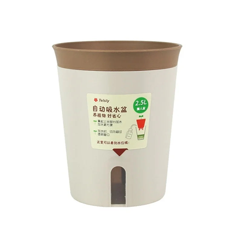 Self Watering Plant Pots Plastic Flowerpot Planter with Drainage Holes Hydroponics Flower Pot Plastic Lazy Automatic Plants Pot