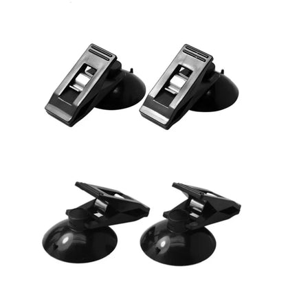 1PCS Car Interior Window Clip Mount Black Suction Cap Clip Plastic Sucker Removable Holder For Sunshade Curtain Towel Ticket