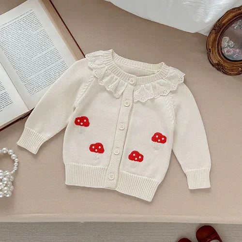 2025 New Autumn Toddler Baby Girl Clothes Set 0-3Yrs Infant Baby Girls Clothing Suit Long Sleeved Cardigan Sweater+PP Shorts