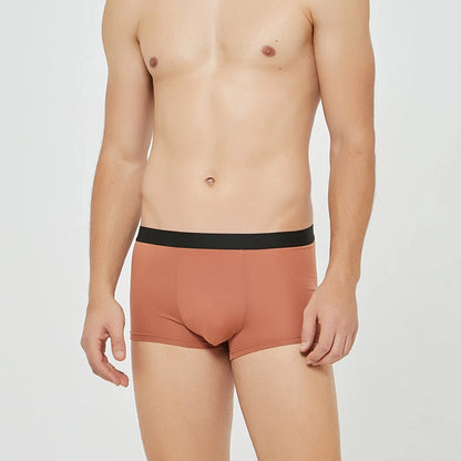4Pcs Men Boxer Black Mens Panties Underwears Breathable Sexy Male Boxer Solid Underpants Comfortable Underwear Men's Boxers
