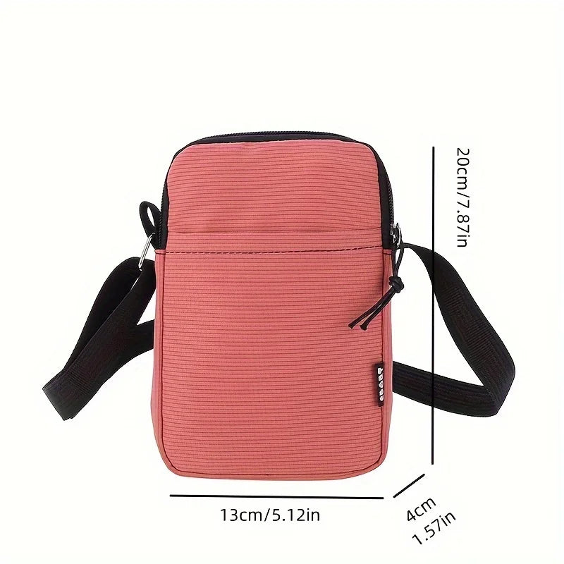 Women Fashion Mobile Phone Bag Portable Messenger Bag All-match Mini Small Crossbody Bag Hanging Neck Purse Vertical Handbag