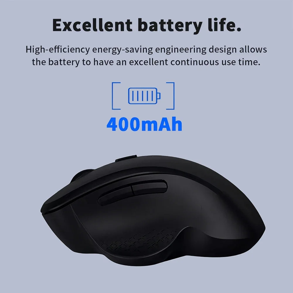 Dual-Mode Bluetooth 5.2 Mouse 2.4G Wireless Mouse  6 Keys Rechargeable Gaming Mouse 1600DPI Optical Mouse For PC Laptop Tablet