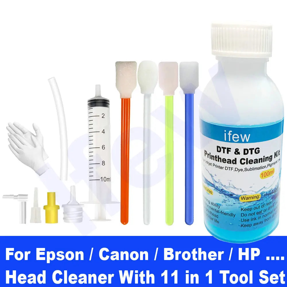 DTF Printer Head Cleaner DTF Ink Cleaning Solution Cleaning Washing Printhead Liquid for Epson DX4 DX5 DX7 L1800 L805 L800 I3200