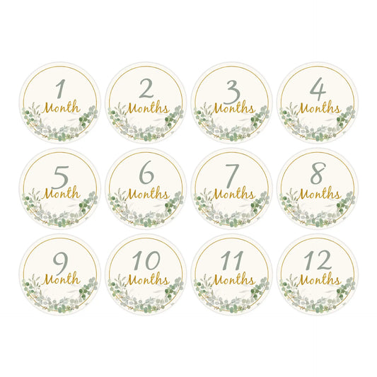 12PCS Baby Photography Birthday Cards 1-12 Month Card Baby Milestone Children Photography Props Birthday Party Decoration Gift