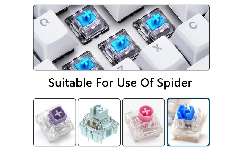 Cute Cartoon Transparent Strawberry Rabbit Keycap DIY Handmade Personalized Mechanical Keyboard Dedicated PBT Keycap
