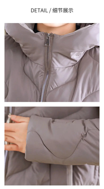 Hooded Parkas Women Winter 4XL Korean Fashion All-match Coats Thicken Keep Warm Streetwear Cold Wear Casual Female Outwear Ins