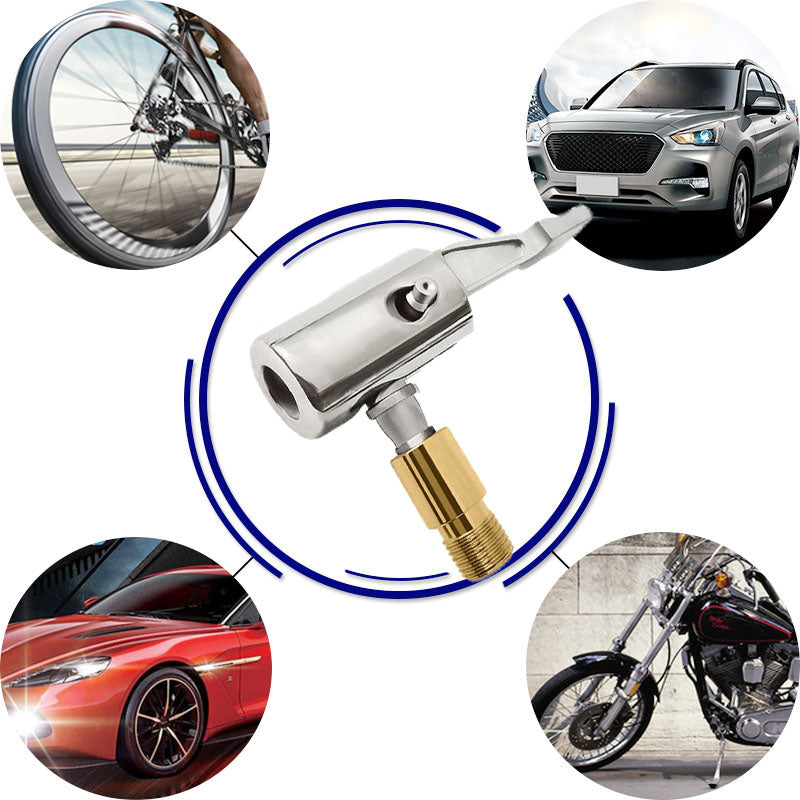 1 Pcs Portable Inflatable Pump for Car Tire Air Chuck Compressor Tire Inflator Tire Chuck with Barb Connector for Hose Repair