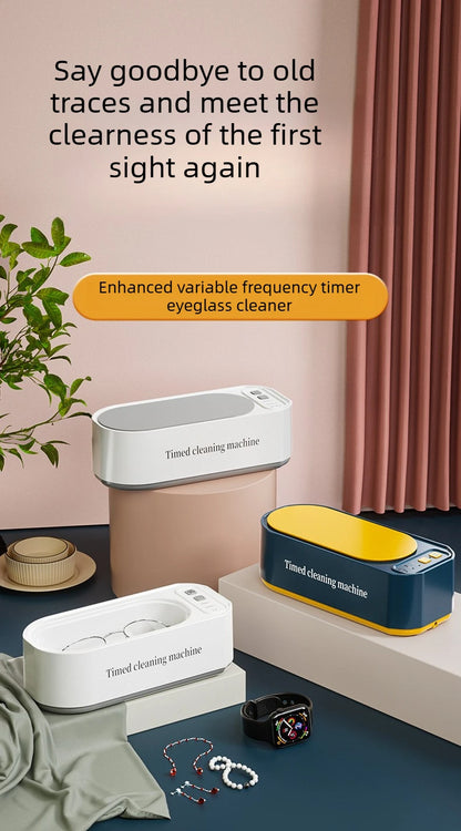 Portable Ultrasonic Cleaning Machine Multifunctional Household Ultrasonic Cleaner for Glasses Jewelry Dentures Braces