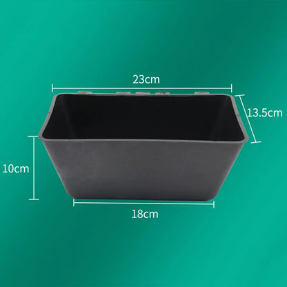 Hanging Fence Feeder Goat Feeder Multipurpose Poultry Trough Feeder Livestock Water Bucket for Duck Chicken Piglets Sheep Horse