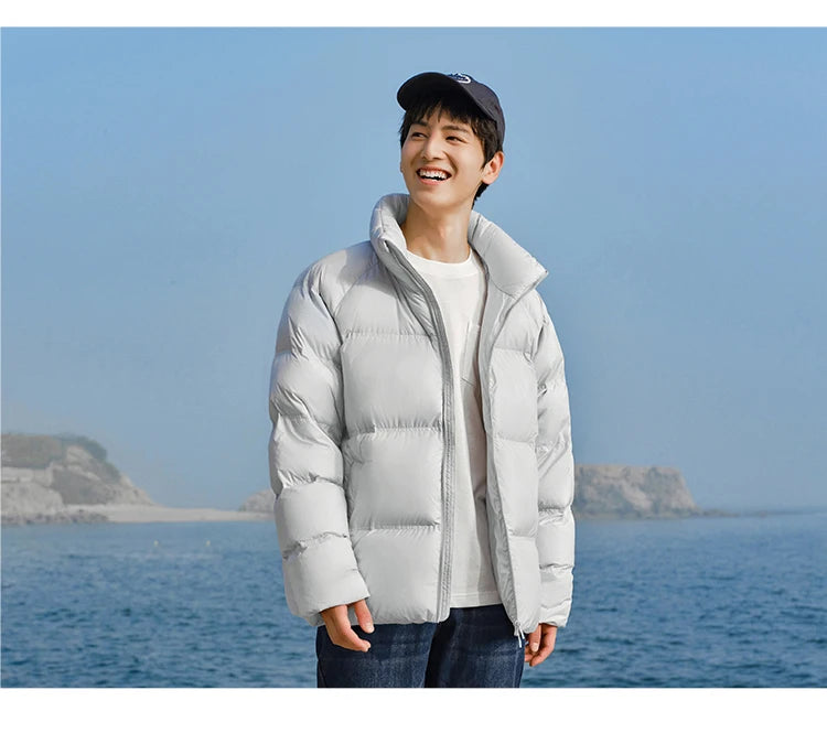 Semir Down Jacket Men Women 2026 Winter New Light Short Coat Three-Proof Thermal Puffer Coat Couple Top Trendy Down Jacket