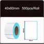 Width 40/50/60/70/80/90/100mm Self-Adhesive Stickers Shipping Thermal Label Barcode SKU Label Price Tag no Carbon Band Required