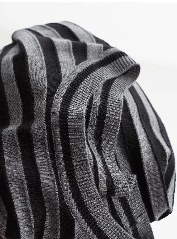 Classic Striped Long Sleeve T-Shirt Casual Versatile Knitted Pullover Top for Women 2026 Spring New Style