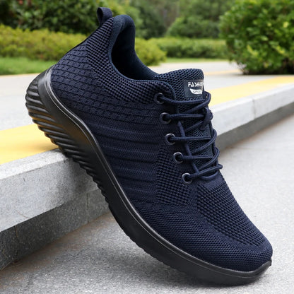 Men's Solid Lace-Up Casual Shoes, Lightweight Outdoor Sneakers Suitable for All-Season Training and Exercise, Lightweight, Breathable, Non-Slip, Ideal for Casual Walking Enthusiasts