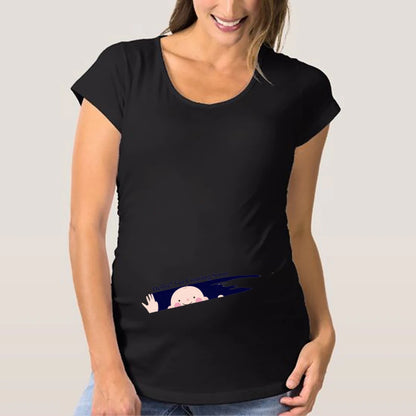 Maternity T Shirts for Women Cute Funny Graphic Pregnancy Gifts Summer Casual Mama Pregnancy Blouses Clothes