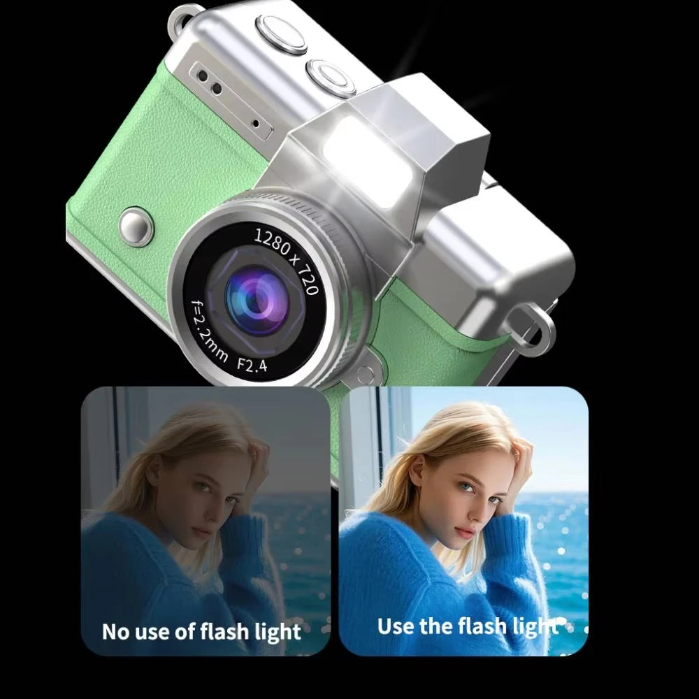 LK027 Keychain Thumb Mini Digital Camera 1.47 Inch Flip Screen Retro HD CCD Small Camcorder Video Recorder