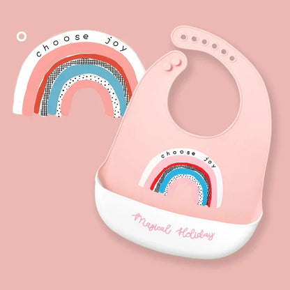 Soft Silicone Baby Bibs Boys Girls Stuff Waterproof Bib Feeding Infant Newborn Cartoon Aprons Toddlers Bibs Burp Cloths Bandana