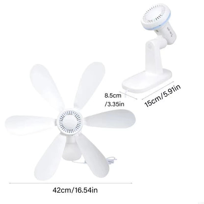 16.5-Inch Wall Mount Fan with Remote and Timer Small 5V USB Fan with Powerful 4 Speeds Quiet Corner Fans for Bedroom Kitchens