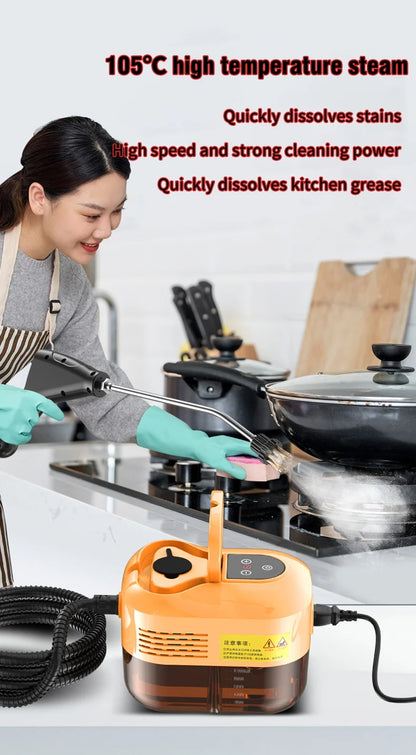 2500W High Pressure High Temperature Household Steam Cleaner For Air Conditioner Kitchen Car Furniture Handheld Steam Cleaner