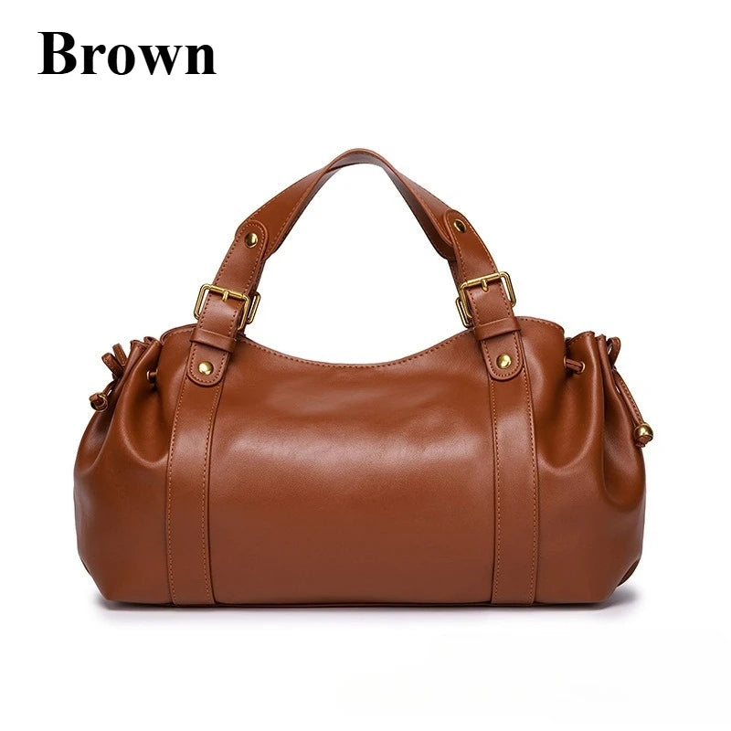 Sac à main à bandoulière Simple pour femmes, sac Boston élégant et polyvalent, sac de travail intérieur en Polyester doux