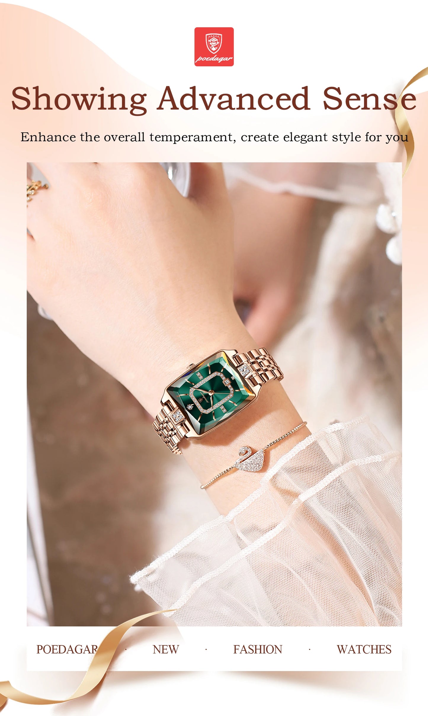 POEDAGAR Luxury Woman Watch Waterproof Date High Quality Casual Ladies Wristwatch Stainless Steel Quartz Elegant Women's Watches