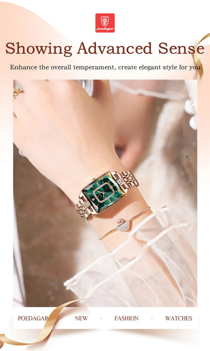 POEDAGAR Luxury Woman Watch Waterproof Date High Quality Casual Ladies Wristwatch Stainless Steel Quartz Elegant Women's Watches